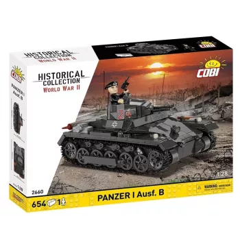 Konstruktorius Cobi Panzer I Ausf. B – 654 detalės, detalus tanko modelis