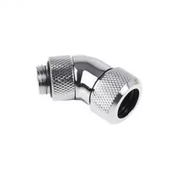 Alphacool Eiszapfen 13mm kieto vamzdelio įsukama jungtis 45° pasukama G1/4 - chromuota (17406)