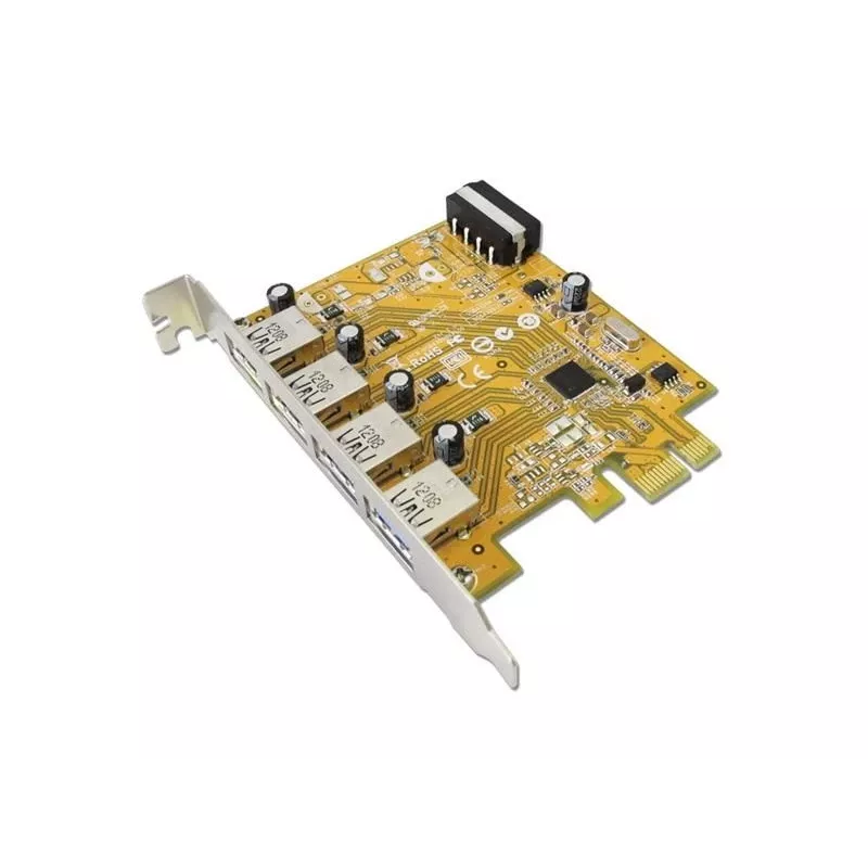 Sunix USB4300N PCIe 2.0 x1 sąsajos plokštė, 4x USB 3.0