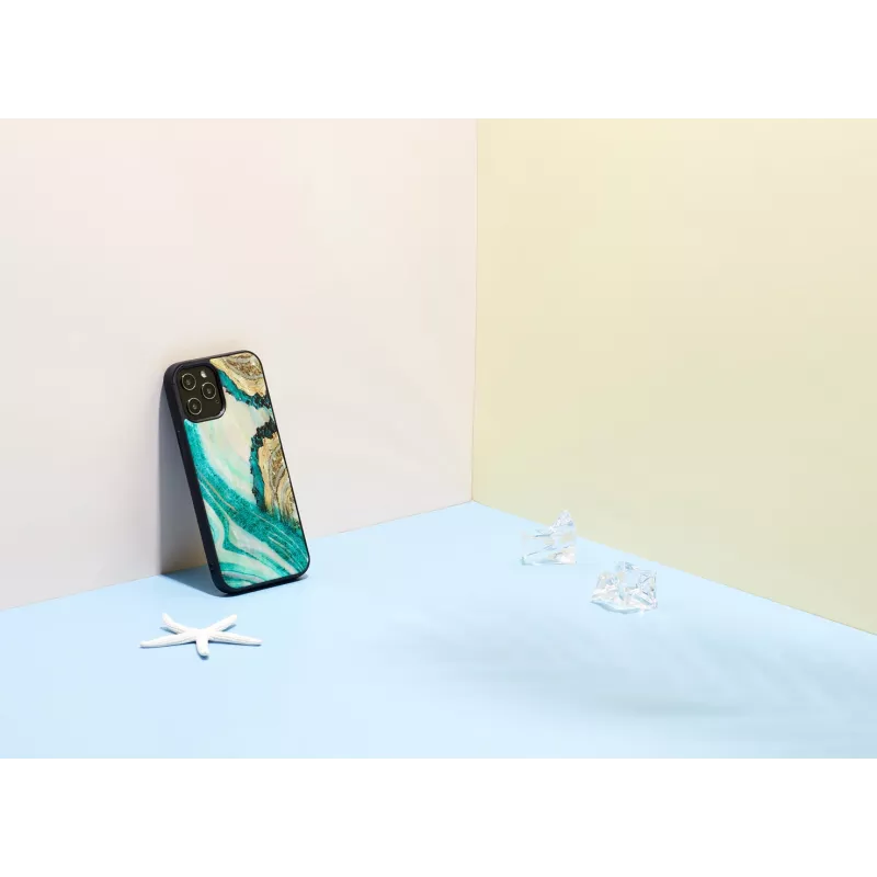 iKins apsauginis dėklas Apple iPhone 12 Pro Max – akvamarino agato dizainas