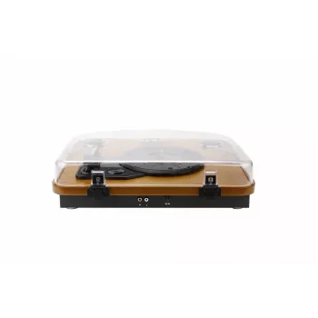 Patefonas su diržine pavara AKAI ATT-11BT – ruda, 33/45/78 aps./min., 0,8 W RMS