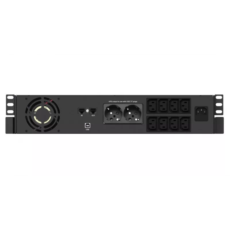 Infosec X4 2000 RM Plus nepertraukiamo maitinimo šaltinis 2 kVA / 1200 W, 10 lizdų, LCD, Line-Interactive