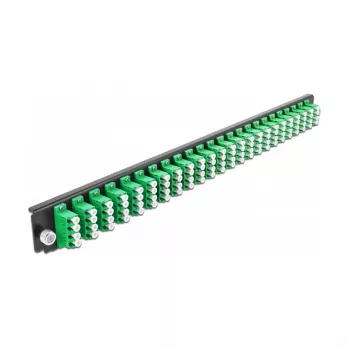 Priekinis skydelis skirstomajai dėžutei DeLOCK 19 colių 43370 24 prievadai LC Quad žalias