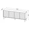 Komoda Cama 4D CORTINA 2000×400×810 mm juoda