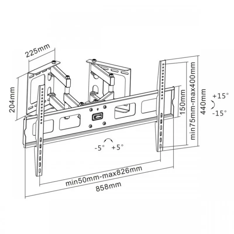 Sbox PLB-1348 laikiklis televizoriui (37-63 col., 60 kg, 800x400)