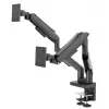 Dvigubas monitoriaus laikiklis LC-Power LC-EQ-A34B-D 34 col. juodas, spaustuvas, 40 kg
