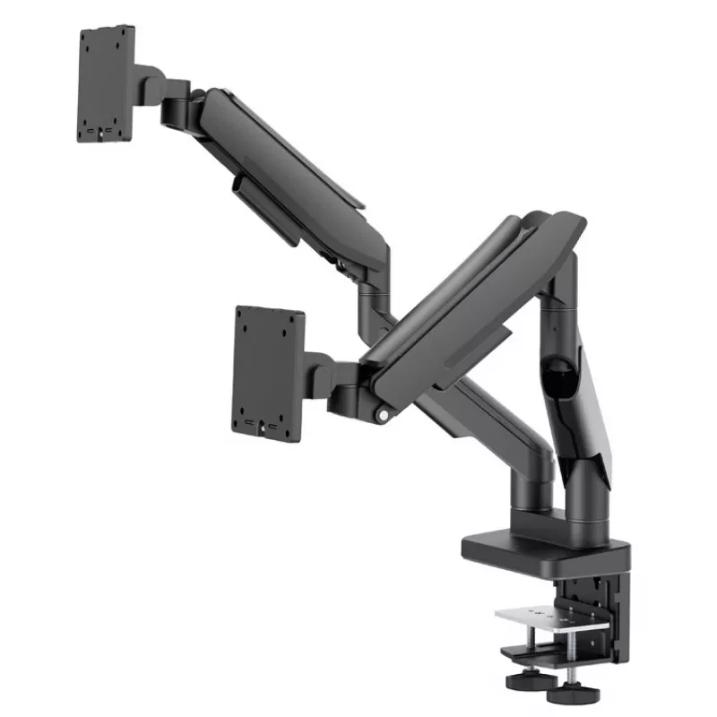 Dvigubas monitoriaus laikiklis LC-Power LC-EQ-A34B-D 34 col. juodas, spaustuvas, 40 kg
