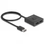 Delock vaizdo skirstytuvas / jungiklis - 8K, dvipusis - 2 x DisplayPort - stalinis (18906)