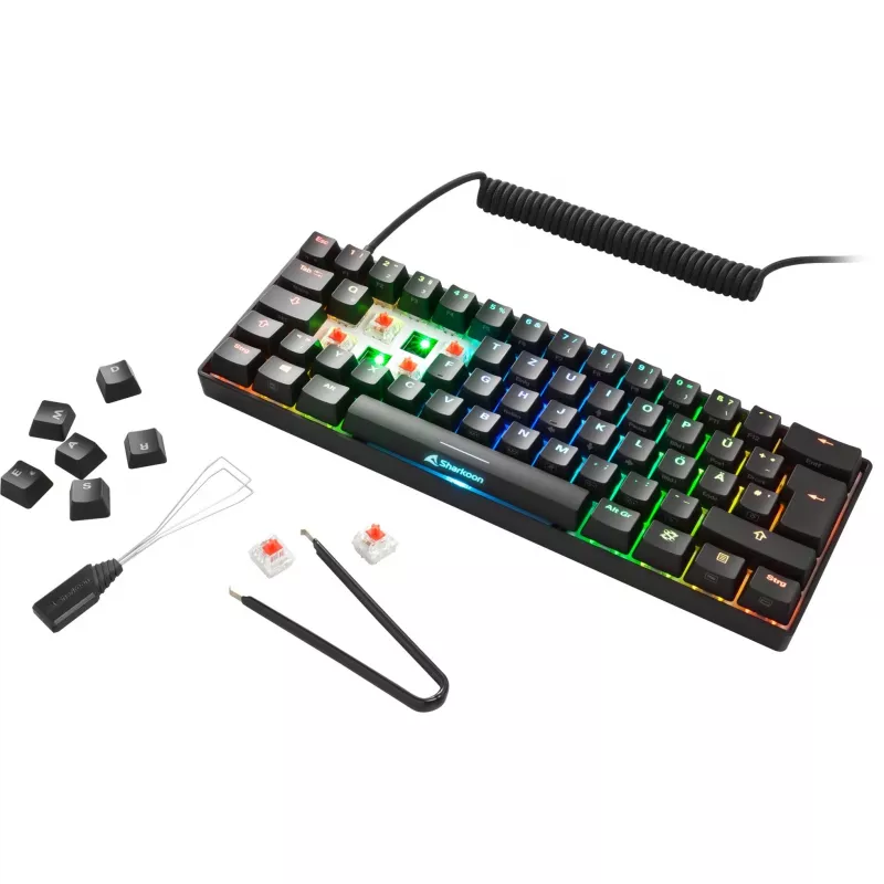 Sharkoon SKILLER SGK50 S4 klaviatūra žaidimams USB QWERTZ vokiškas išdėstymas juoda
