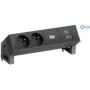 Bachmann DESK2 2xCEE7/3 1xUSB A&C 22W 0,2m GST18 RAL9005 1 (902.962)