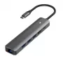 Adapteris USB Type-C į HDMI, LAN, 3x USB 3.0 Type-A, USB Type-C PD100W