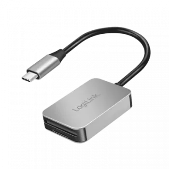 LogiLink USB 3.0 Dviejų kortelių skaitytuvas USB-C/SD/microSD alu (CR0050)