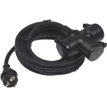 ChiliTec Trigubas išorinis skirstytuvas 5m IP44 H07RN-F3G1,5mm² (22351)