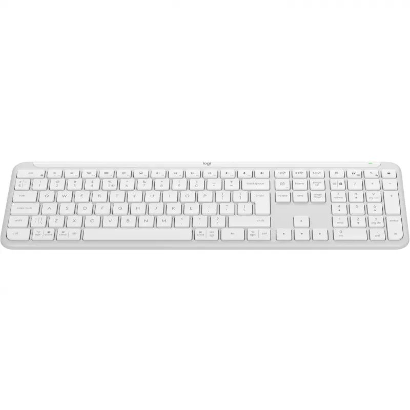 Logitech K950 Signature Slim Klaviatūra biurui RF belaidė Bluetooth QWERTY US International balta