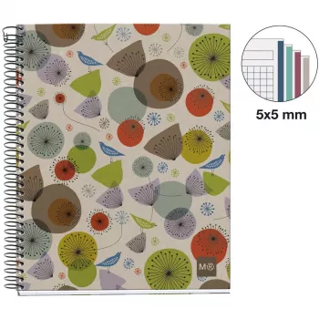 MIQUELRIUS College sąsiuvinis Eco Design 4 kvadratinis DIN A5 su vidiniu parašte (A246399)