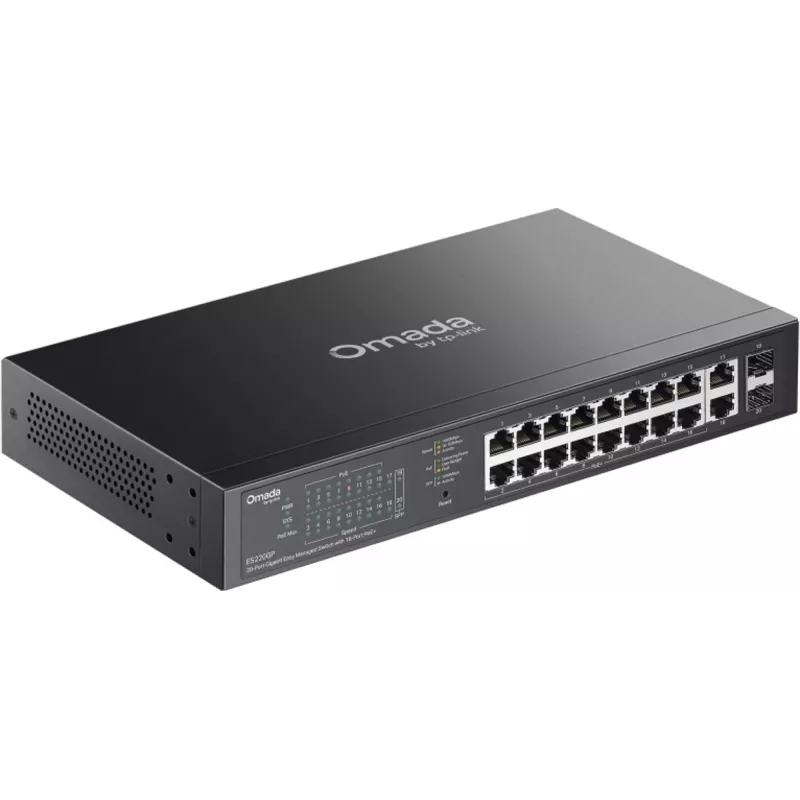 TP-LINK Omada ES220GP valdomas tinklo jungiklis 18x Gigabit (10/100/1000) su PoE+ palaikymu