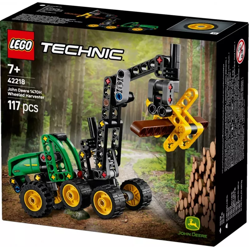 LEGO TECHNIC 42218 John Deere 1470H Ratų miško kombainas
