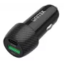 Automobilinis kroviklis Unitek P1400A su USB-C ir USB-A, 38W, Quick Charge 3.0, įėjimas 12–24V, juodas