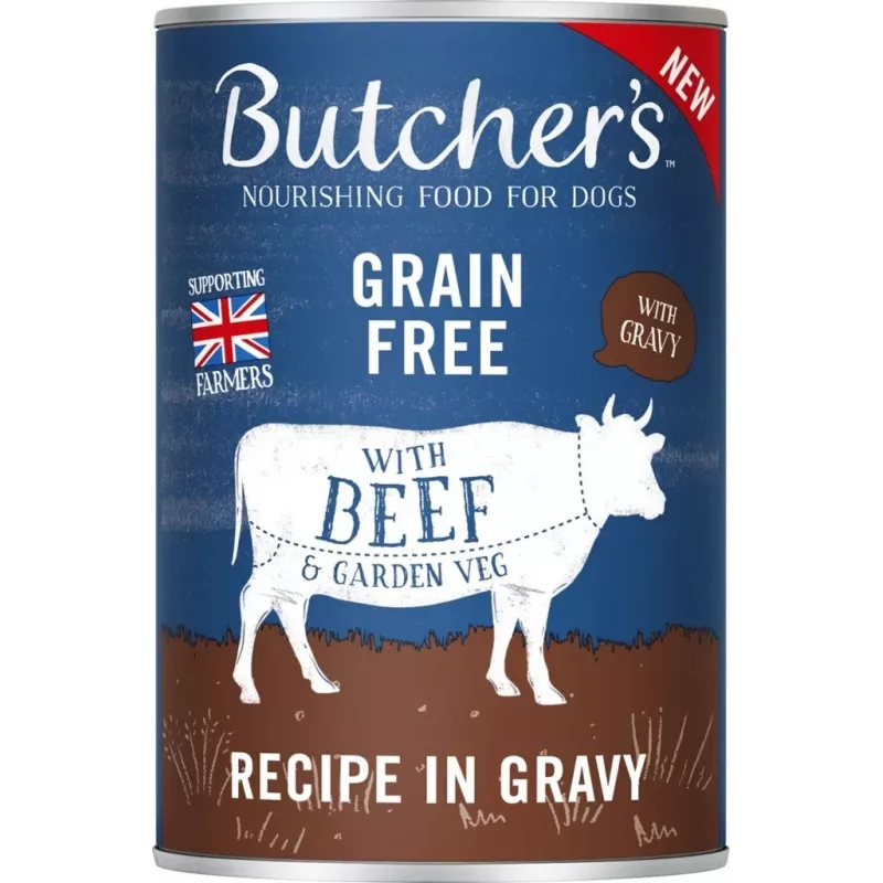 BUTCHER'S Original Mega paketas mišinys su daržovėmis padaže – šlapia šunų ėdalo pakuotė – 6 x 400 g