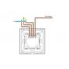 Touch Switch Spring One Way Glass Black – vienpolis jutiklinis jungiklis su juodo stiklo panele
