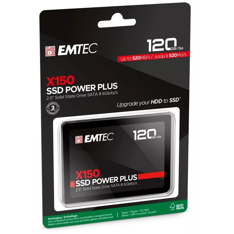 SSD diskas Emtec X150 Power Plus 120 GB 2,5 colio Serial ATA III