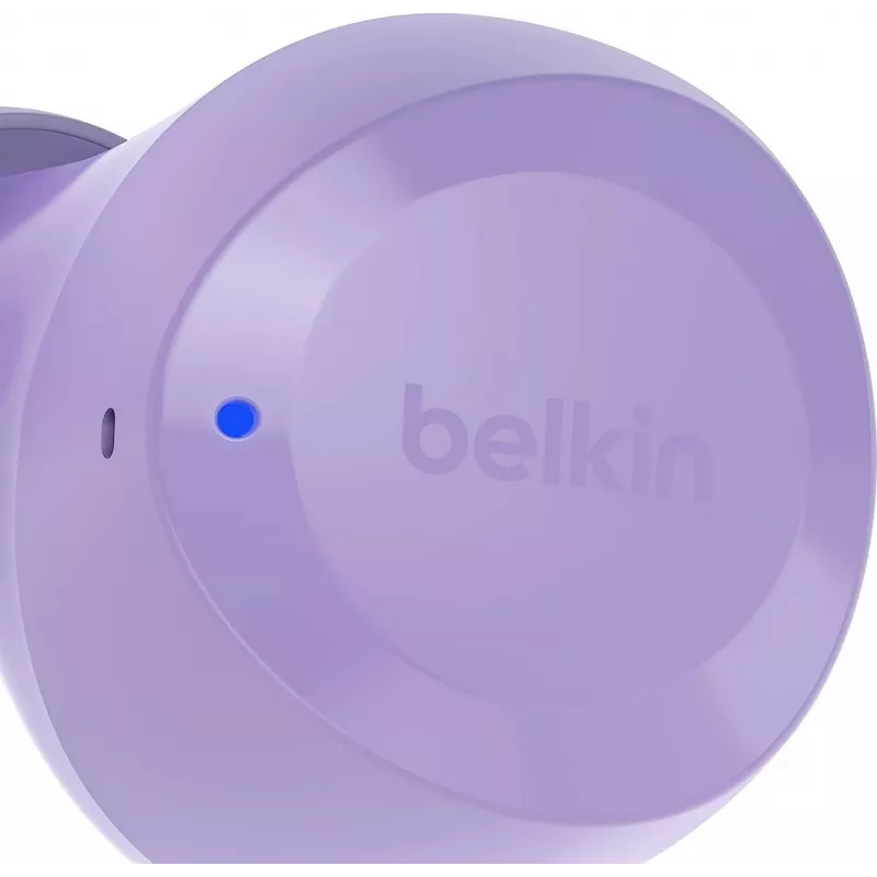 Belaidės ausinės Belkin SoundForm Bolt levandų spalvos