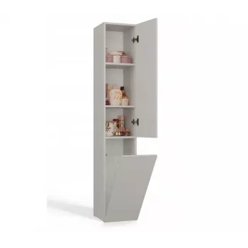 Aukštas vonios spintelė su pintu krepšiu Top E Shop NEL IV Kaszmir