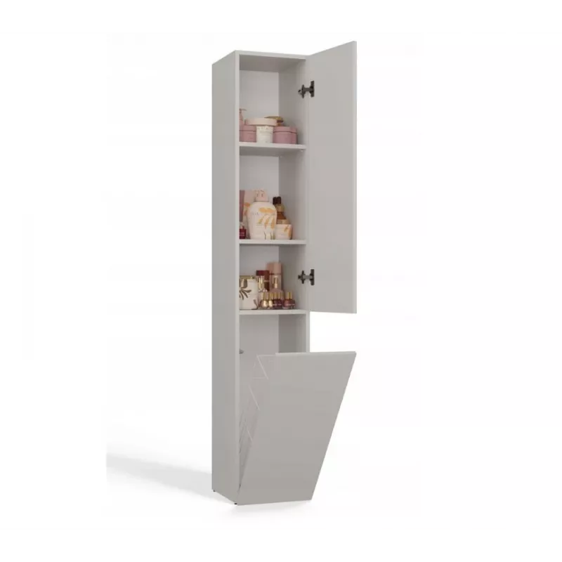 Aukštas vonios spintelė su pintu krepšiu Top E Shop NEL IV Kaszmir