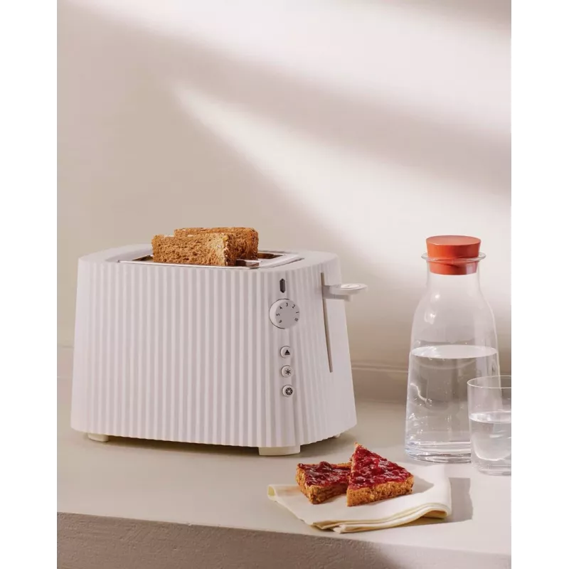 Skrudintuvas Alessi MDL08B Juodas – Plissé dizainas, 6 skrudinimo lygiai, bagel/defrost/reheat, 340×185×250 mm