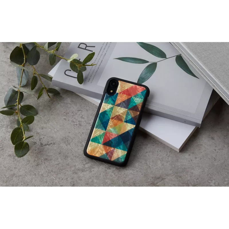 iKins apsauginis dėklas iPhone XR Mosaic Black – perlamutrinis