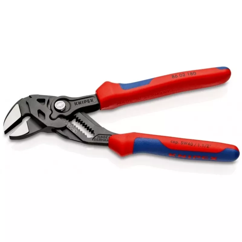 Kombinuotos replės Knipex 86 02 180, maksimalus veržlės dydis 4 cm