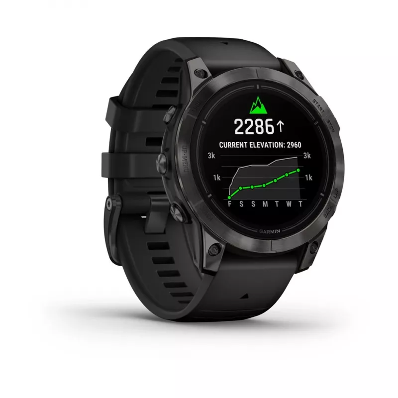 Garmin epix Pro (Gen 2) Sapphire Edition 3,3 cm (1,3 colio) AMOLED 47 mm skaitmeninis 416 x 416 pikselių liečiamas ekranas juodas su Wi-Fi ir GPS