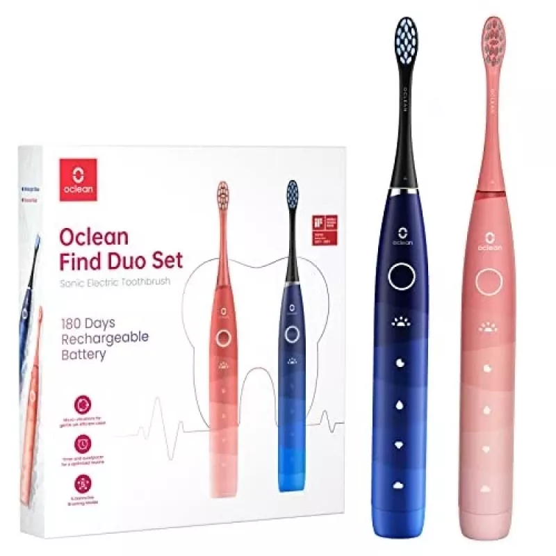 Sonic dantų šepetėlis Oclean Flow Find Duo Set suaugusiems Mėlyna Rožinė