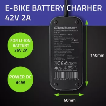 Kroviklis QOLTEC Bosch elektriniam dviračiui 50762 36V/42V 2A