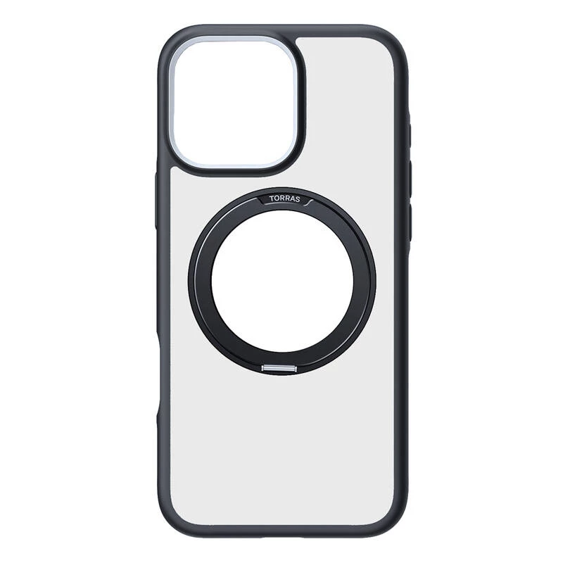 Apsauginis dėklas Torras Ostand R Fusion, skirtas iPhone 16 Pro – juodas