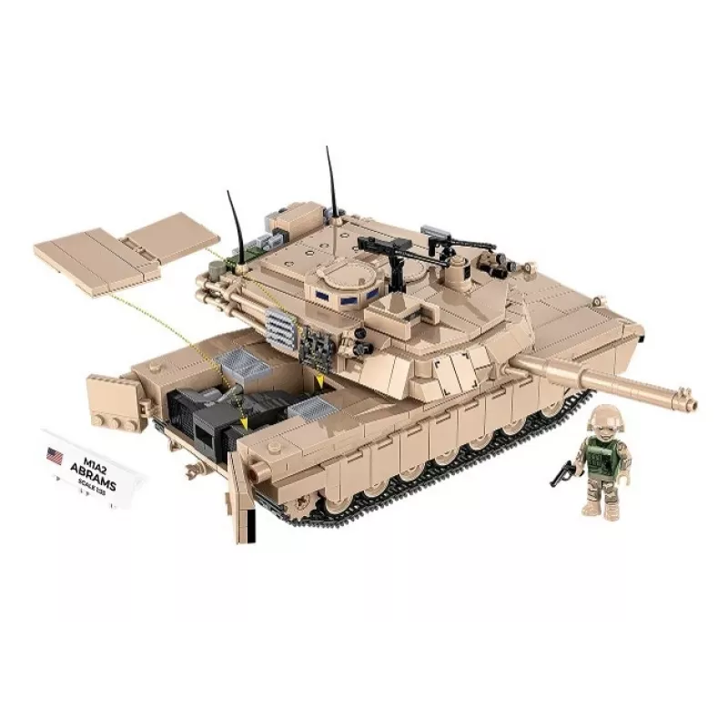 Konstruktorius Cobi M1A2 Abrams 1025 dalių modelis COBI-2632