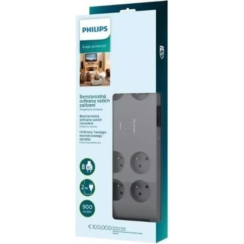 Apsauginis filtras Philips SPN3180A/60 – 8 lizdai, 2,0 m laidas