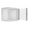 Lanberg sieninis montažinis stovo spintos korpusas 19'' 12U 600x600mm pilkas (stiklinės durys)