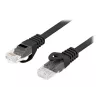 Patchcord Cat.6 UTP LSZH CU 1m juodas, Fluke testuotas