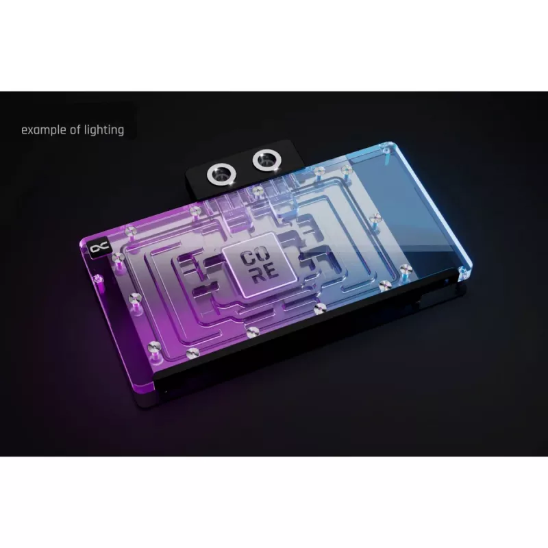 Alphacore Core GPU vandens blokas, skirtas GeForce RTX 5090 su ARGB ir galine plokšte