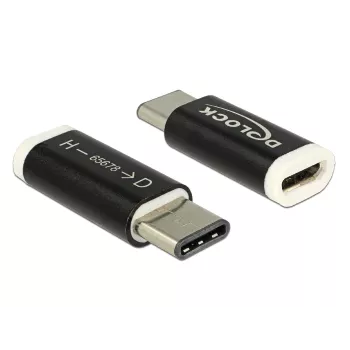 Delock USB-C (vyriškas) į Micro-USB B (moterišką) adapteris, USB 3.1, juodas (65678)