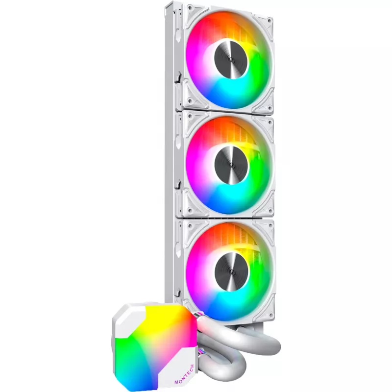 Montech HyperFlow ARGB 360 Baltas – 360 mm radiatoriaus blokas skysčio aušinimui