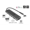 Alcasa HUB-C001A USB Type-C stotelė 5000 Mbit/s antracitinė