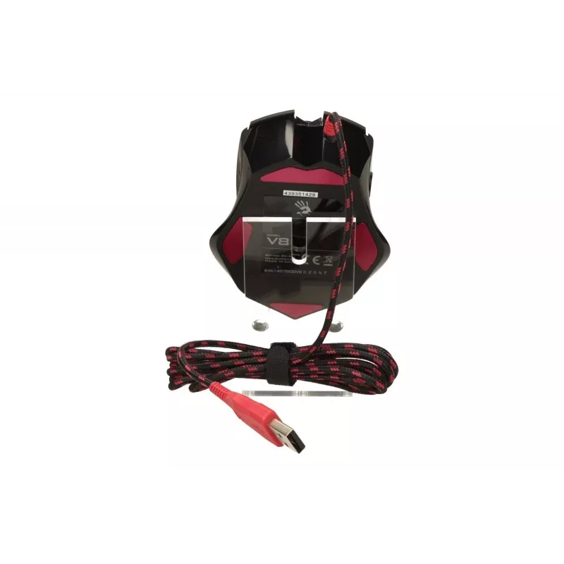 Žaidimų pelė A4Tech Bloody V8m – 3200 DPI, 8 mygtukai, V-Track optinė, USB Type-A, juoda