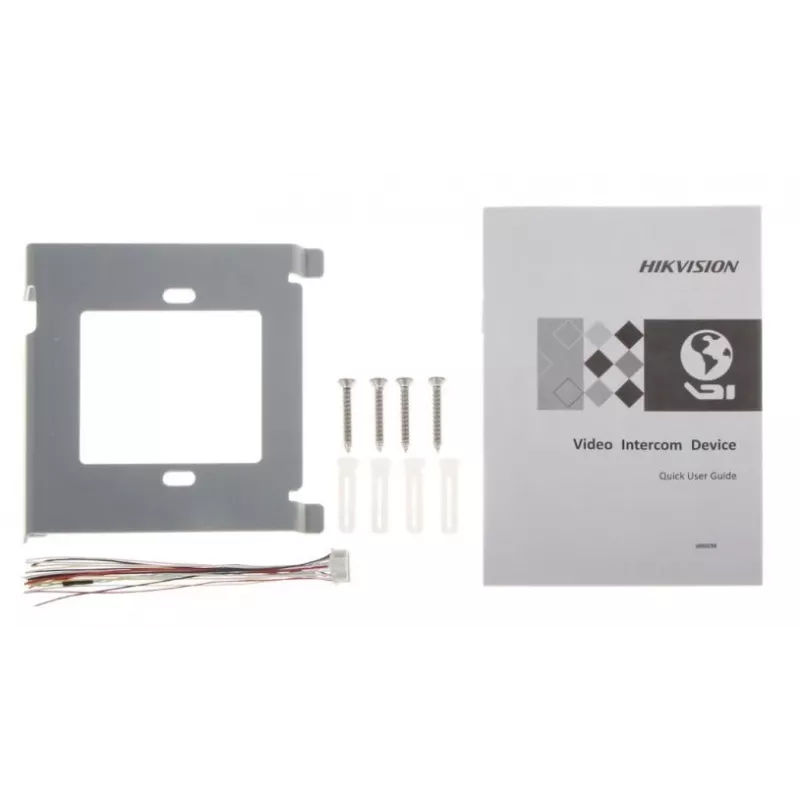 Vaizdo domofonas Hikvision DS-KH8350-TE1 7 colių IPS jutiklinis ekranas, PoE, SIP, MicroSD lizdas, 1024×600, Aliumininis korpusas, Juoda