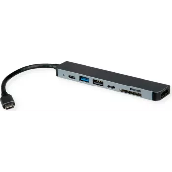 Dokavimo stotelė nešiojamam kompiuteriui ROLINE 12021122 USB 3.2 Gen 1 Type-C pilka