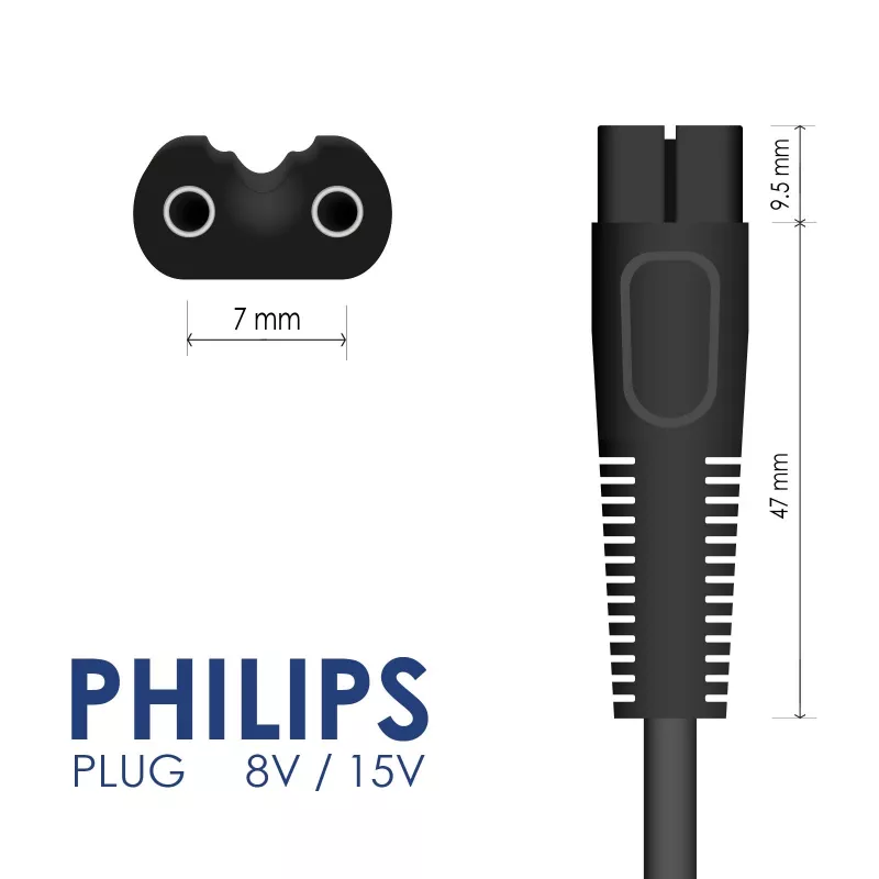 Akyga AK-PD-16 maitinimo adapteris Philips AquaTouch / Bodygroom, 8 V, 100 mA, 0,8 W, 1,2 m