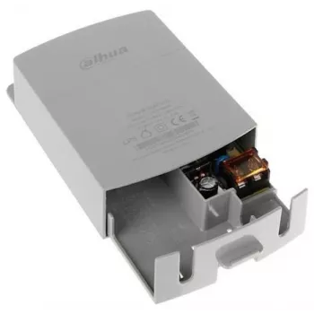 Maitinimo adapteris DAHUA PFM300 – kameroms, 180–264 V 50–60 Hz, kompaktiškas 37×88×138 mm, pilkas