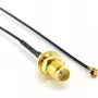 ALLNET ANT-PIG-UFL-SMAF-30 Koaksialinis kabelis 0,3 m, FL SMA, juodas - auksinis