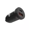 Automobilinis kroviklis FIXED FIXCC20N-CU-BK — USB-C ir USB-A prievadai, 20W išėjimo galia, kompaktiškas adapteris automobiliui